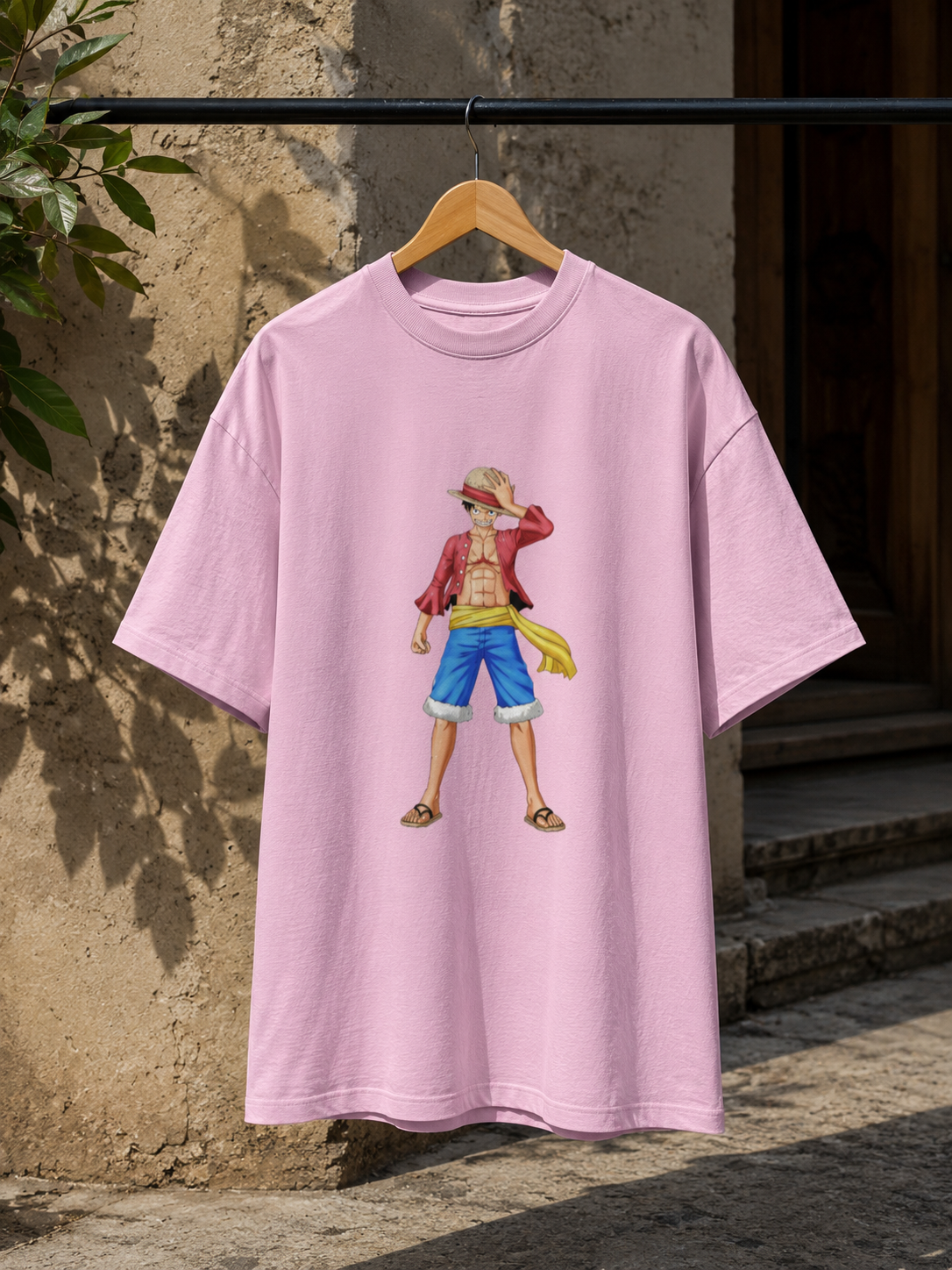 Monkey D. Luffy Anime Oversized Black T-Shirt | One Piece Graphic Tee