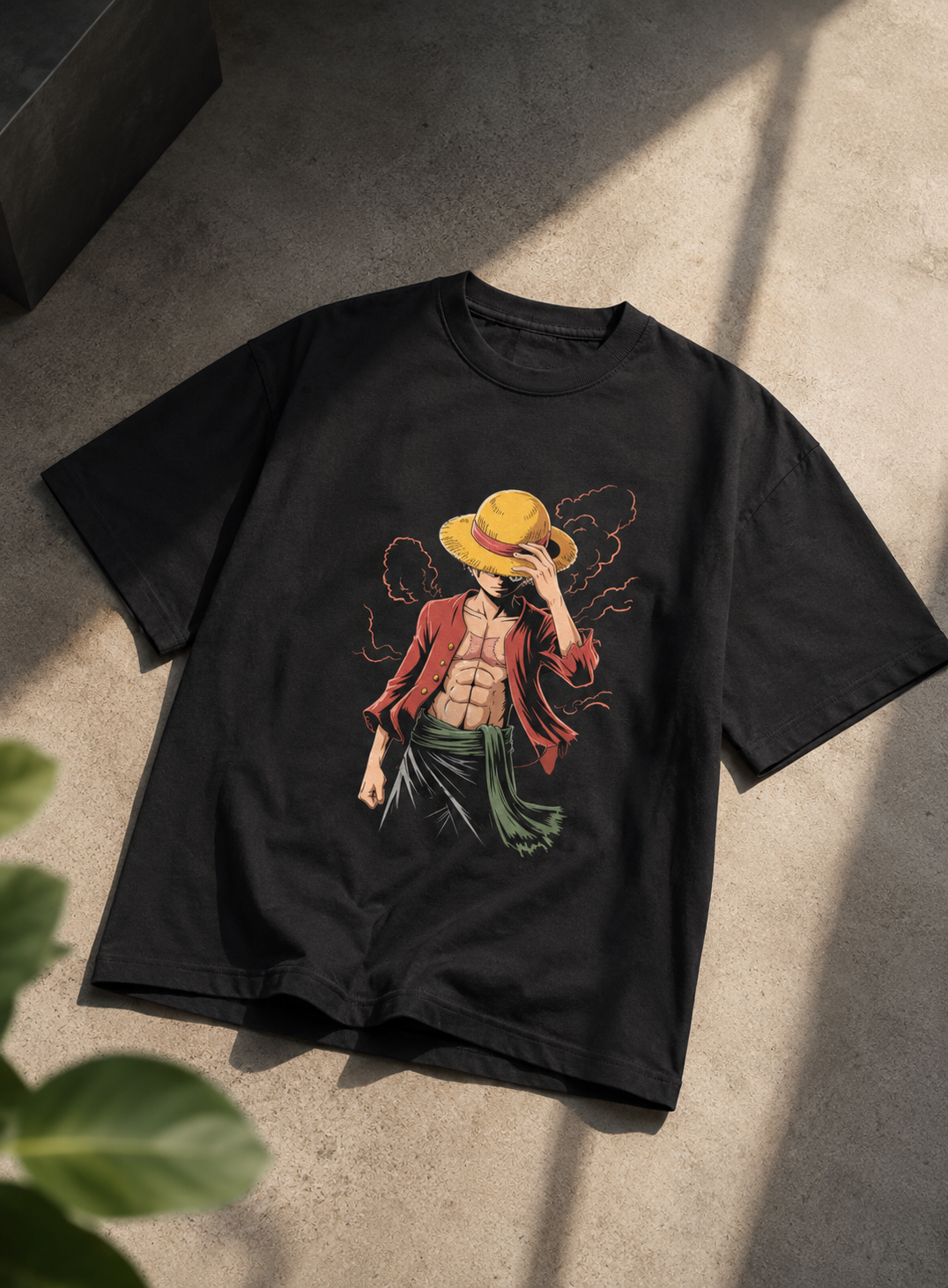 One Piece Luffy Anime Graphic T-Shirt | Straw Hat Pirate Oversized Unisex Tee | Manga Streetwear Shirt