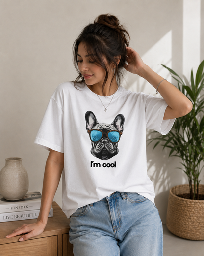 Cool French Bulldog Graphic Unisex  T-Shirt