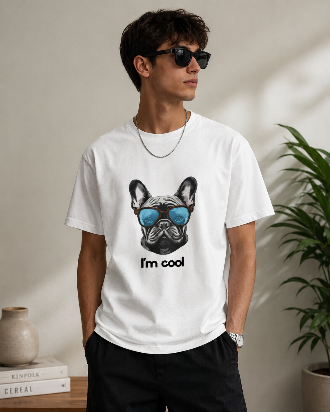Cool French Bulldog Graphic Unisex  T-Shirt