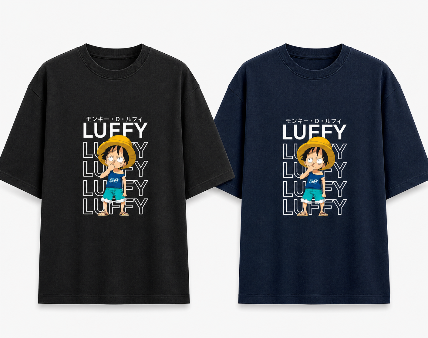 One Piece Luffy Classic Anime Oversized T-Shirt