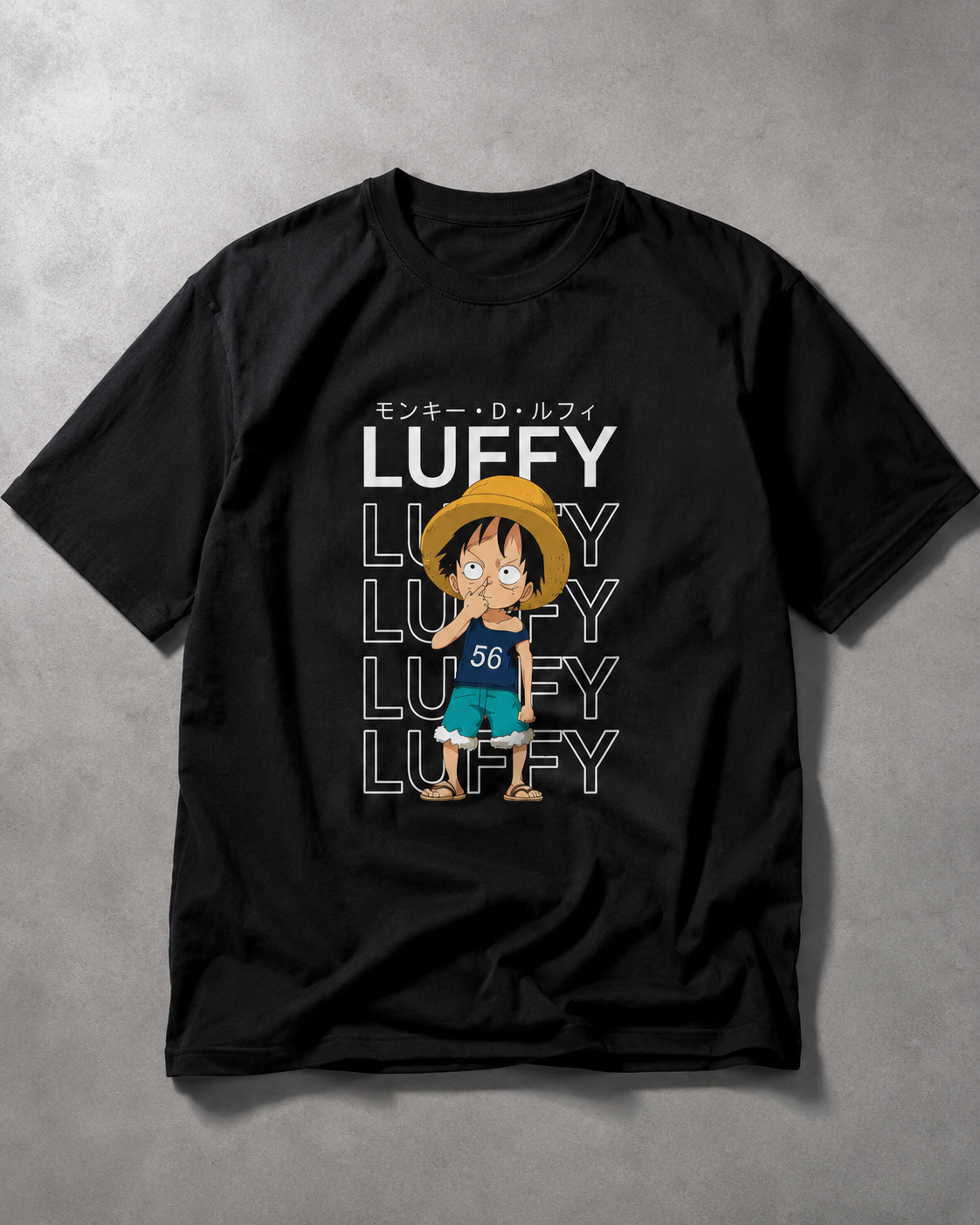 One Piece Luffy Classic Anime Oversized T-Shirt