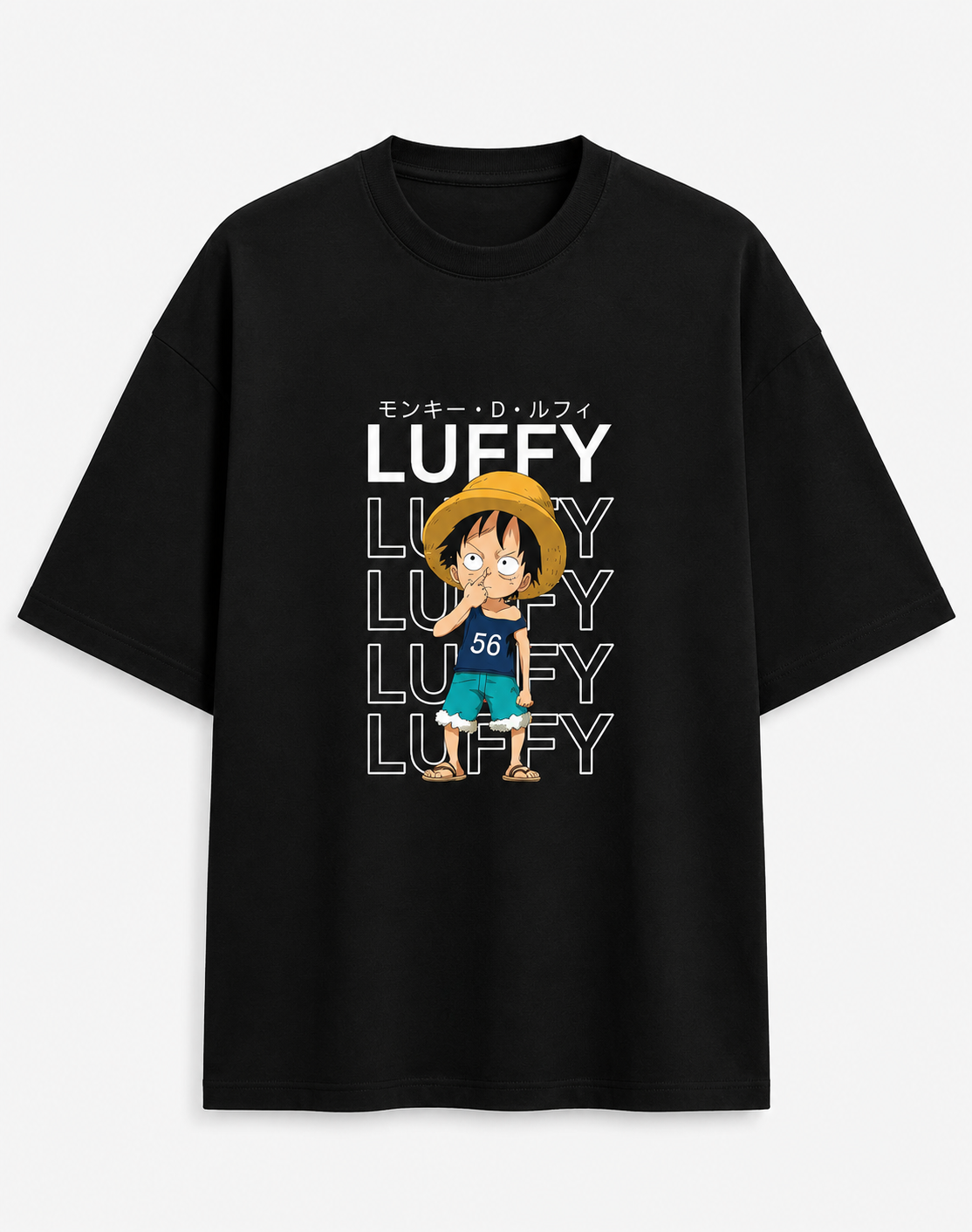 One Piece Luffy Classic Anime Oversized T-Shirt
