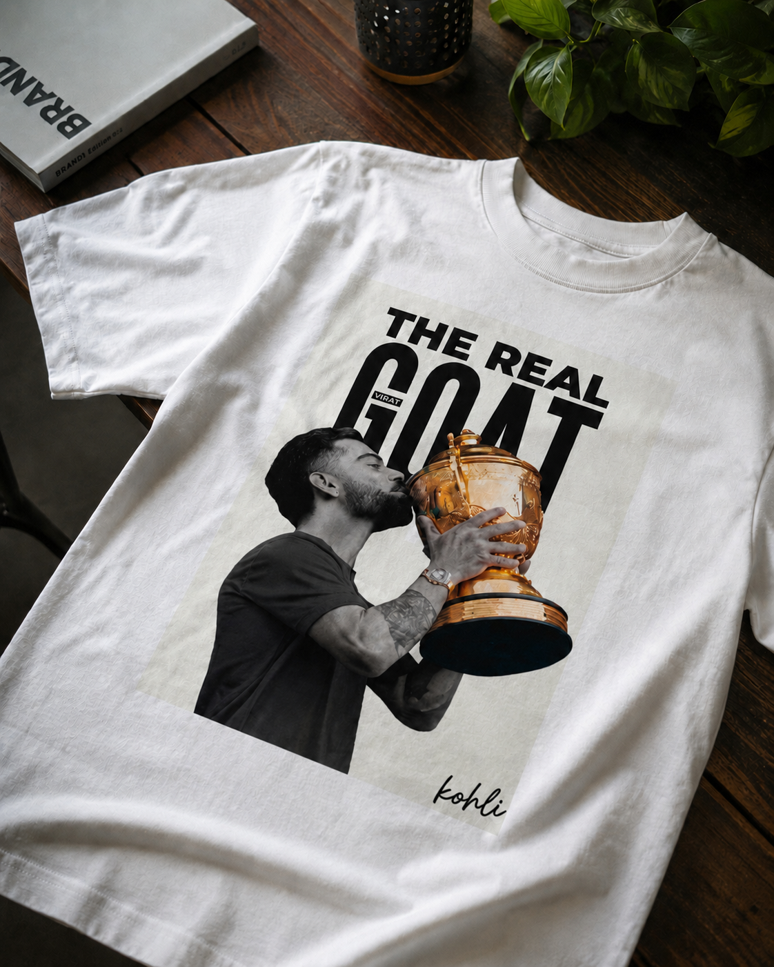 The Real GOAT Virat Kohli Oversized Graphic T-Shirt | Premium Cotton |