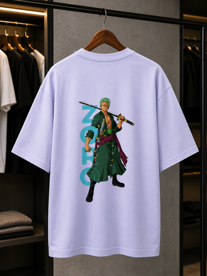 Zoro Back Print Oversized T-Shirt – Anime Edition