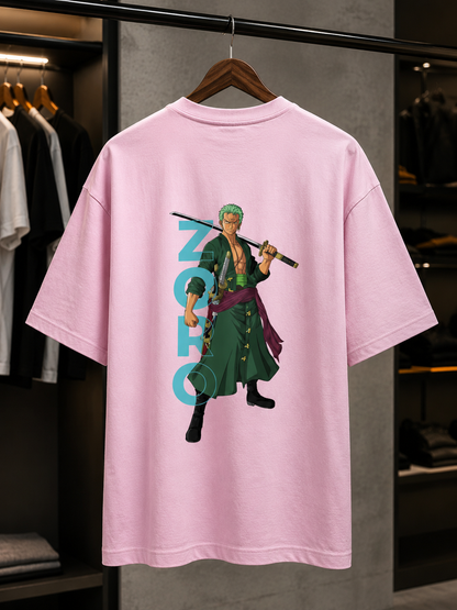 Zoro Back Print Oversized T-Shirt – Anime Edition