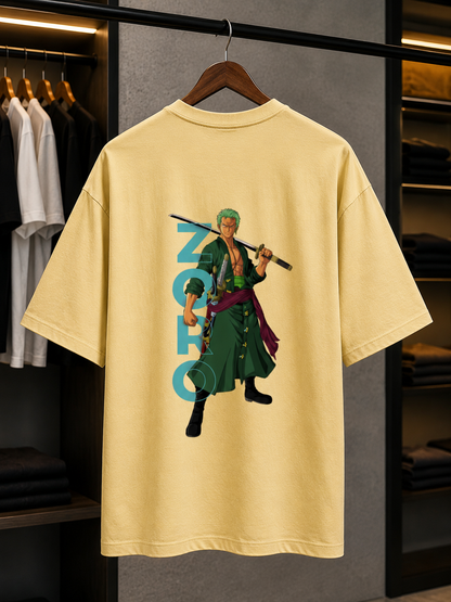 Zoro Back Print Oversized T-Shirt – Anime Edition